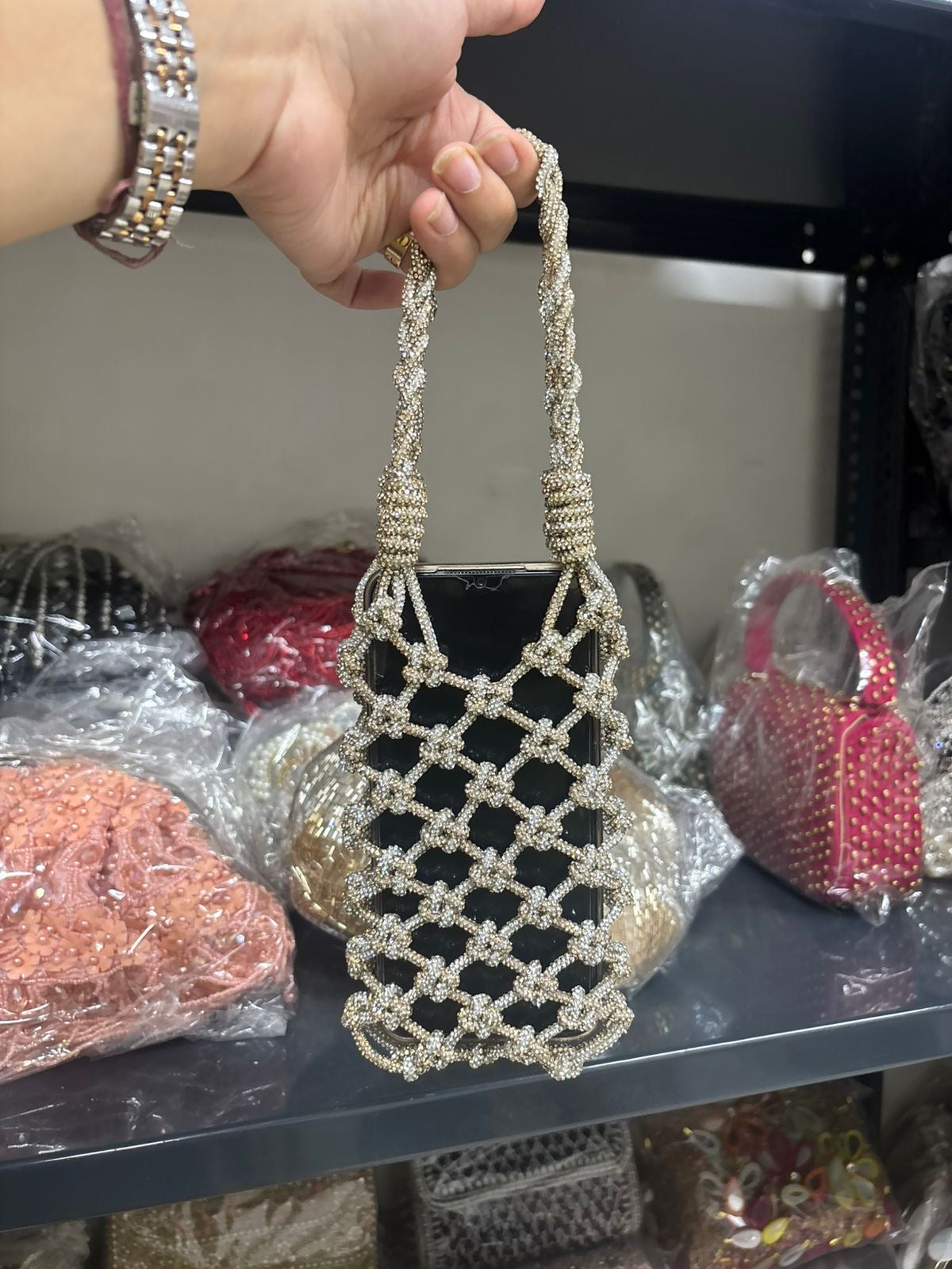 Phonebag - flower knit