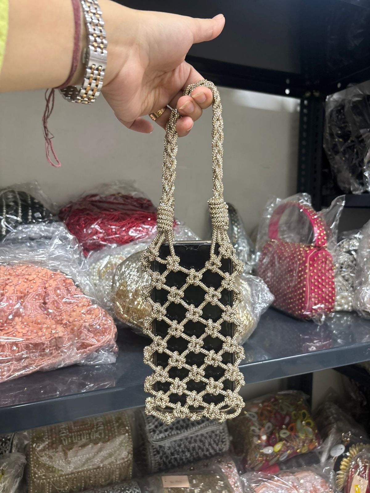 Phonebag - flower knit