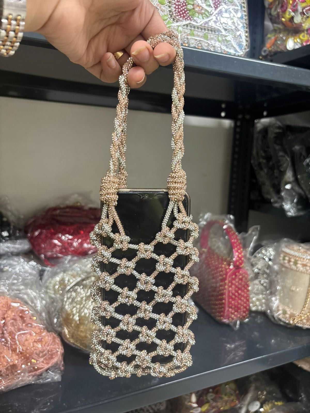 Phonebag - flower knit