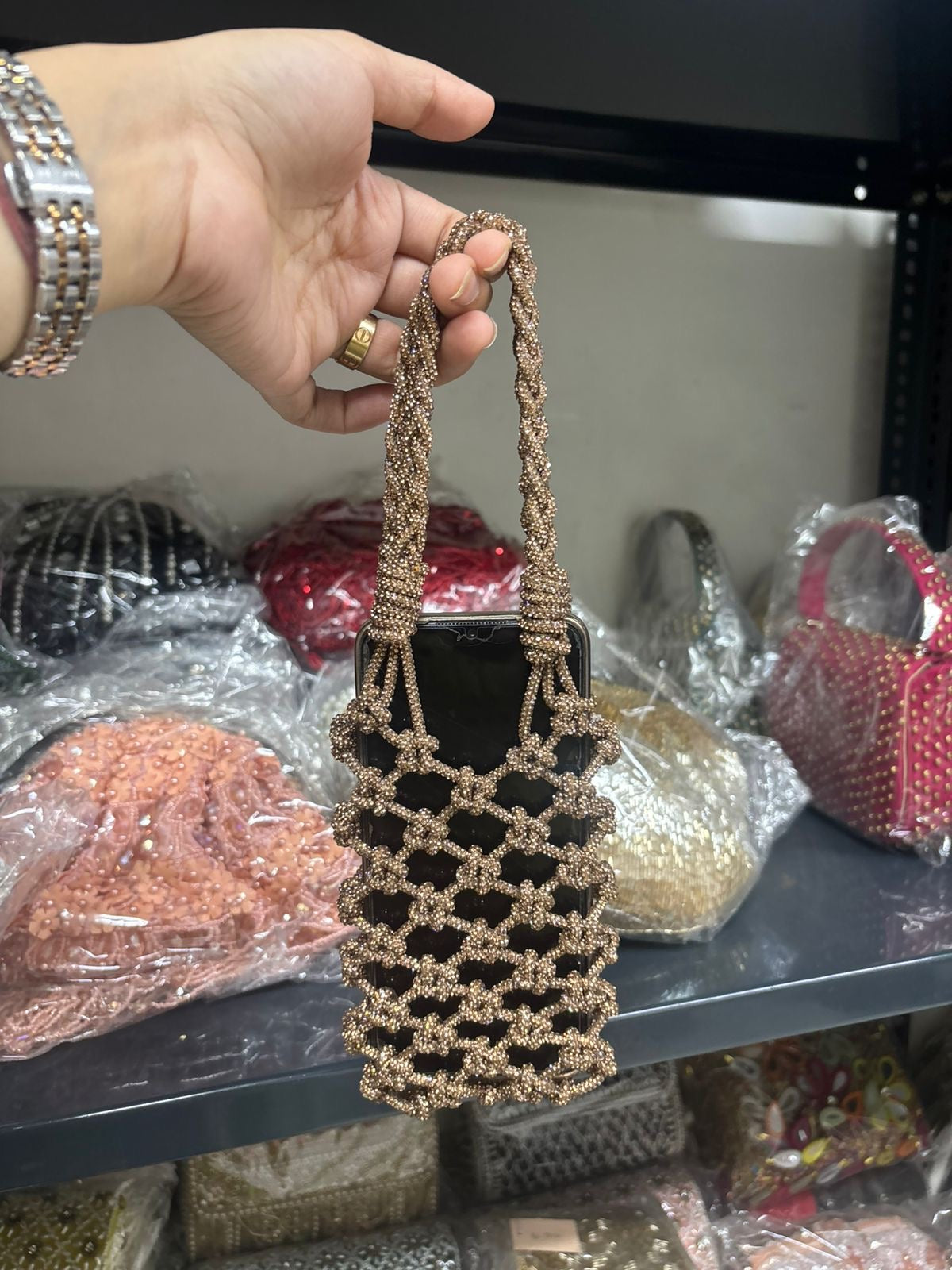 Phonebag - flower knit