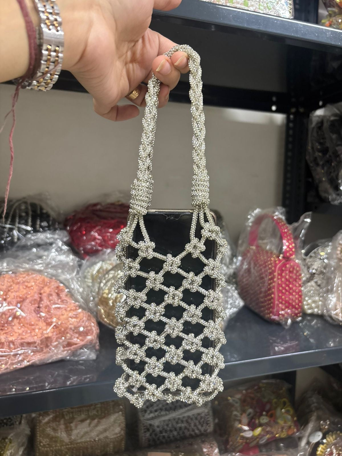 Phonebag - flower knit
