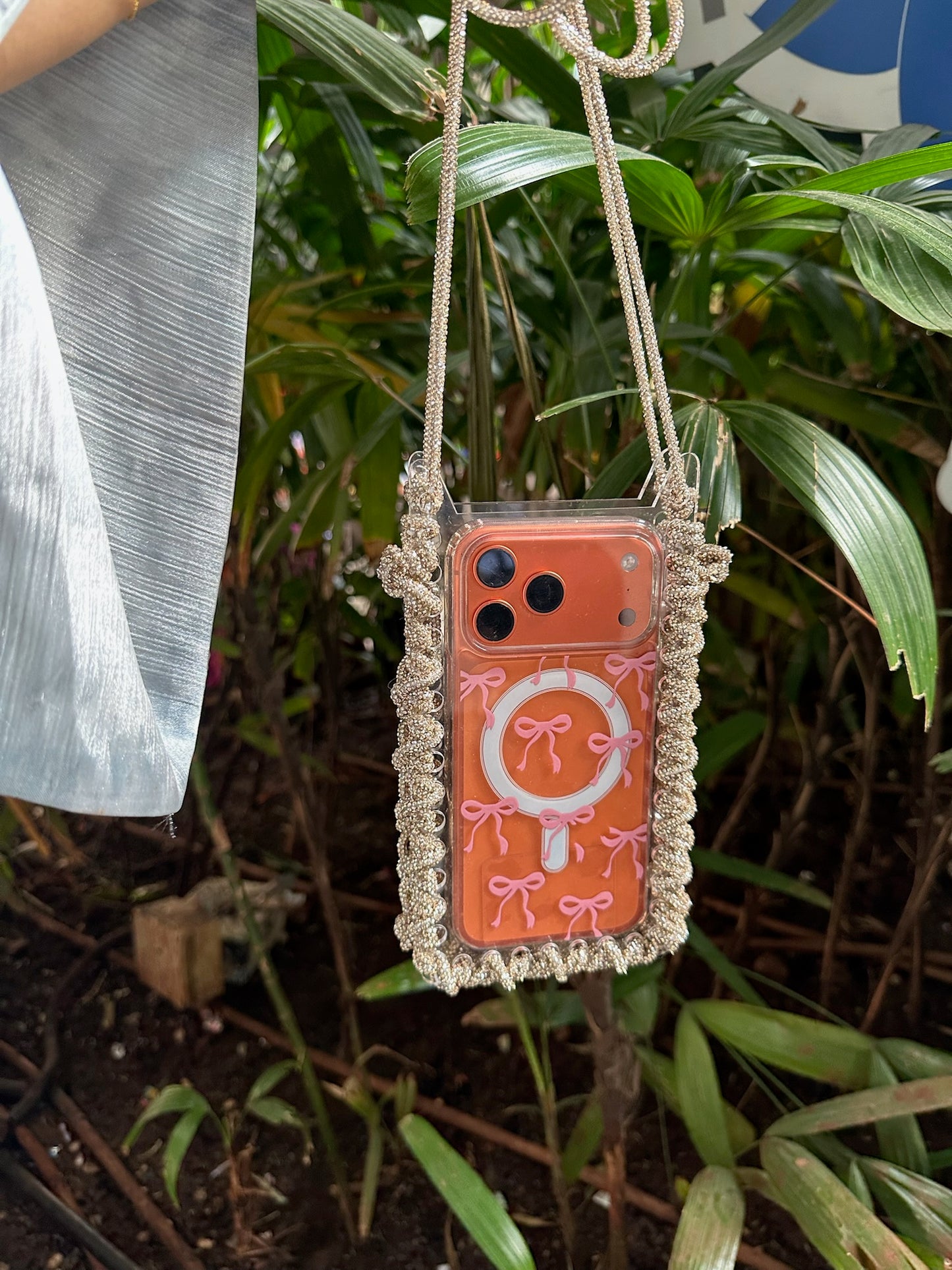 Acrylic x Rhinestone Phone-Bag