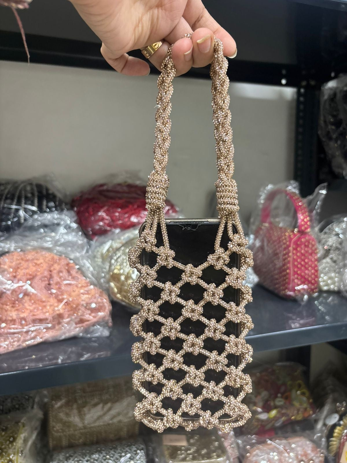 Phonebag - flower knit
