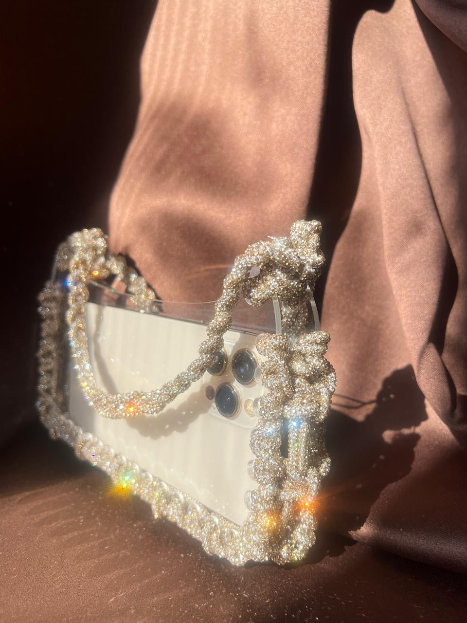 Acrylic x Rhinestone Phone-Bag